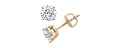 Diamond Stud Earrings (1/5 ct. t.w.) 10k Gold, White Gold or Rose