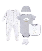 Hudson Baby Girls Cotton Layette Set, Love