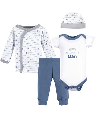 Luvable Friends Baby Boys Cotton Preemie Layette Set Cloud,