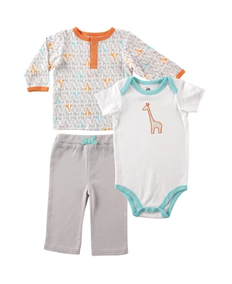 Yoga Sprout Baby Boys Unisex Cotton Layette Set, Giraffe, 0-3 Months