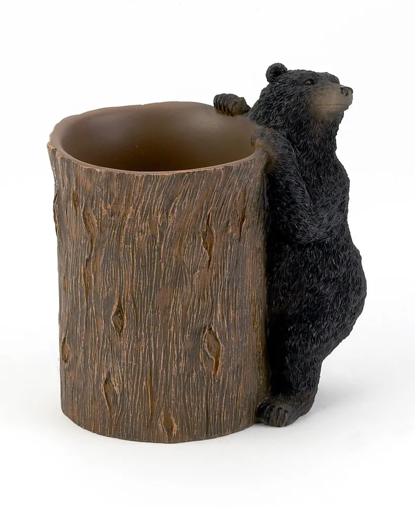 Avanti Black Playful Bears Lodge Resin Tumbler