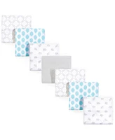 Luvable Friends Baby Cotton Flannel Receiving Blankets, Elephant 7-Pack, One Size