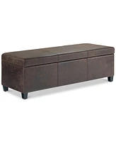 Avalon Contemporary Rectangle Storage Ottoman Bench