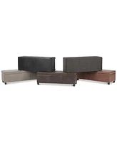 Avalon Contemporary Rectangle Storage Ottoman Bench