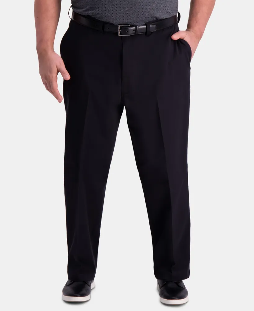 Haggar Men's Premium Comfort Stretch Classic-Fit Solid Flat Front Dress  Pants - Macy's