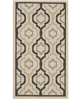 Safavieh Courtyard CY7938 Beige and Black 7'10" x 7'10" Round Outdoor Area Rug