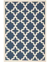 Safavieh Courtyard CY6913 Navy and Beige 5'3" x 7'7" Sisal Weave Outdoor Area Rug