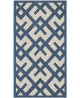 Safavieh Courtyard CY6915 Navy and Beige 2' x 3'6" Sisal Weave Outdoor Area Rug