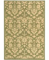 Safavieh Courtyard CY3416 Olive and Natural 6'7" x 9'6" Sisal Weave Outdoor Area Rug