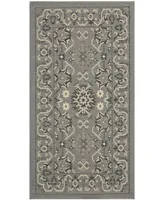 Safavieh Courtyard CY6727 Gray and Cream 4' x 5'7" Sisal Weave Outdoor Area Rug