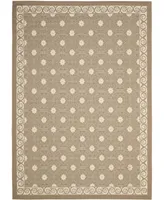 Safavieh Courtyard CY7810 Dark Beige and Beige 8' x 11' Outdoor Area Rug