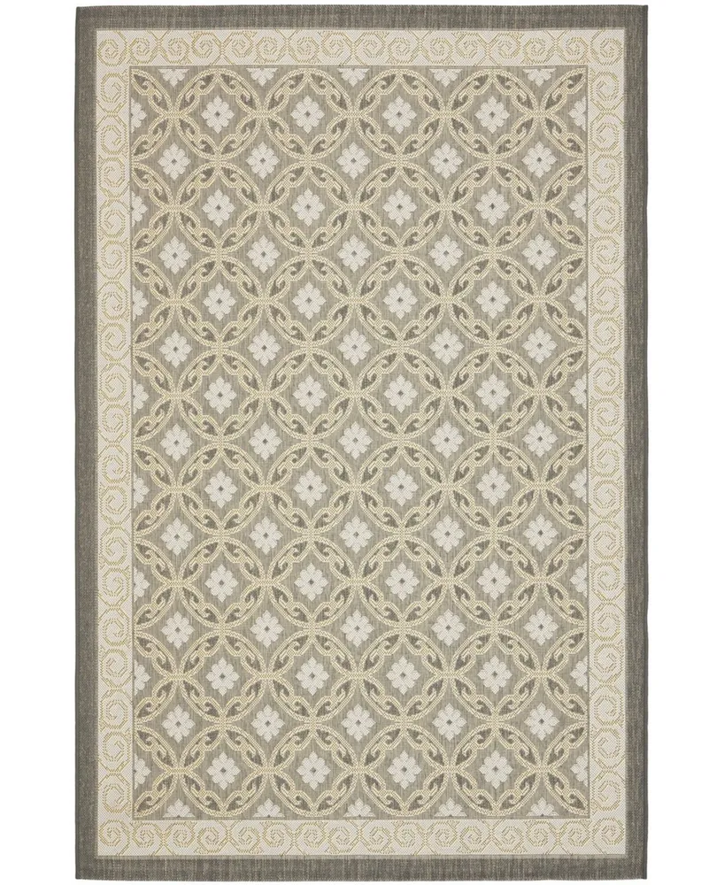 Safavieh Courtyard CY7810 Anthracite and Light Gray 5'3" x 7'7" Outdoor Area Rug