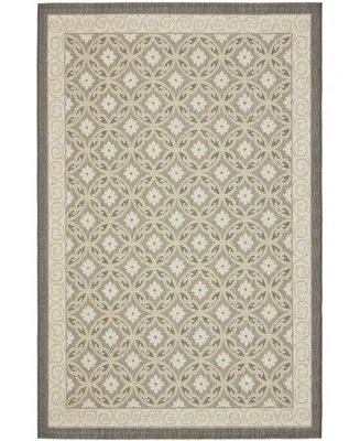 Safavieh Courtyard CY7810 Anthracite and Light Gray 5'3" x 7'7" Outdoor Area Rug