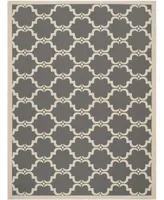 Safavieh Courtyard CY6009 Anthracite and Beige 9' x 12' Sisal Weave Outdoor Area Rug