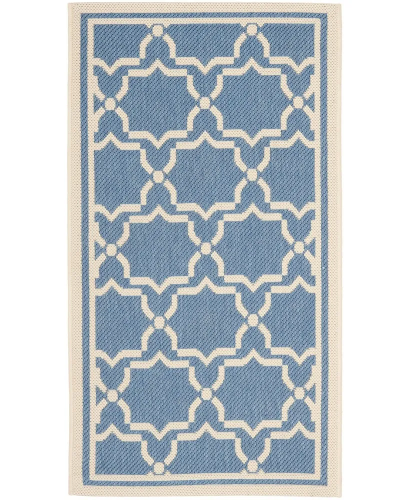 Safavieh Courtyard CY6916 Blue and Beige 2' x 3'7" Sisal Weave Outdoor Area Rug