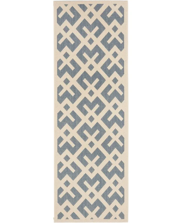 Safavieh Courtyard CY6937-23 6'7 x 9'6 Blue / Bone Area Rug