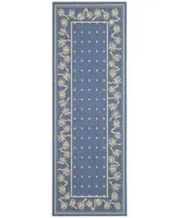 Safavieh Courtyard CY5148 Blue and Ivory 2'3" x 6'7" Runner Outdoor Area Rug