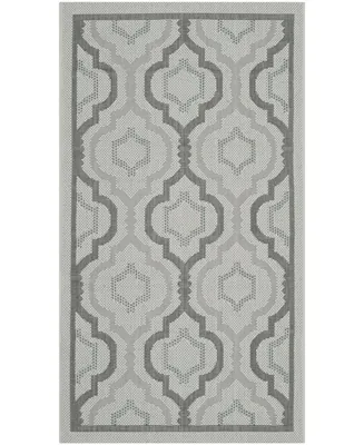 Safavieh Courtyard CY7938 Light Gray and Anthracite 6'7" x 9'6" Sisal Weave Outdoor Area Rug