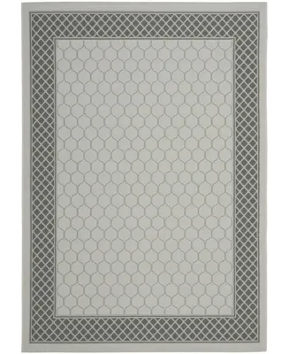 Safavieh Courtyard CY7933 Light Gray and Anthracite 5'3" x 7'7" Sisal Weave Outdoor Area Rug