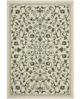 Safavieh Courtyard CY2098 Sand and Black 6'7" x 6'7" Square Outdoor Area Rug