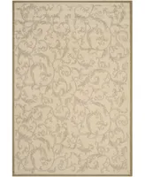 Safavieh Courtyard CY2653 Natural and Olive 6'7" x 6'7" Square Outdoor Area Rug