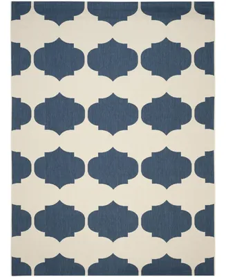 Safavieh Courtyard CY6162 Beige and Navy 8' x 11' Outdoor Area Rug