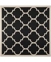 Safavieh Courtyard CY6914 Black and Beige 4' x 4' Sisal Weave Square Outdoor Area Rug