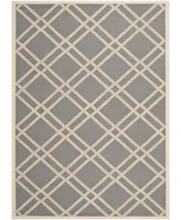 Safavieh Courtyard CY6923 Anthracite and Beige 6'7" x 9'6" Sisal Weave Outdoor Area Rug