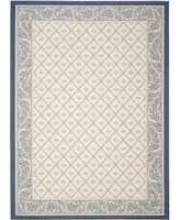 Safavieh Courtyard CY7427 Beige and Navy 9' x 12' Sisal Weave Outdoor Area Rug