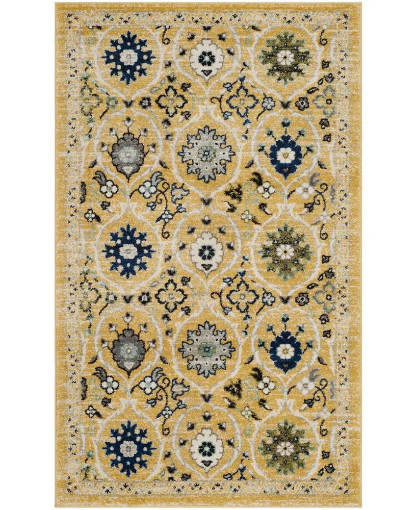 Safavieh Evoke EVK210 Gold and Ivory 3' x 5' Area Rug