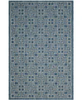 Safavieh Courtyard CY8467 Navy and Gray 5'3" x 7'7" Outdoor Area Rug