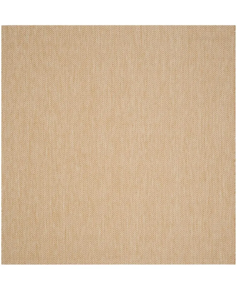 Safavieh Courtyard CY8022 Natural and Cream 6'7" x 6'7" Sisal Weave Square Outdoor Area Rug