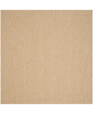 Safavieh Courtyard CY8022 Natural and Cream 6'7" x 6'7" Sisal Weave Square Outdoor Area Rug