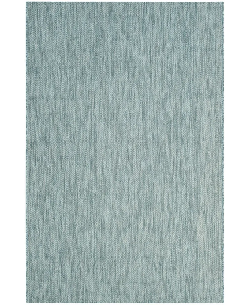 Safavieh Courtyard CY8520 Aqua 6'7" x 9'6" Sisal Weave Outdoor Area Rug