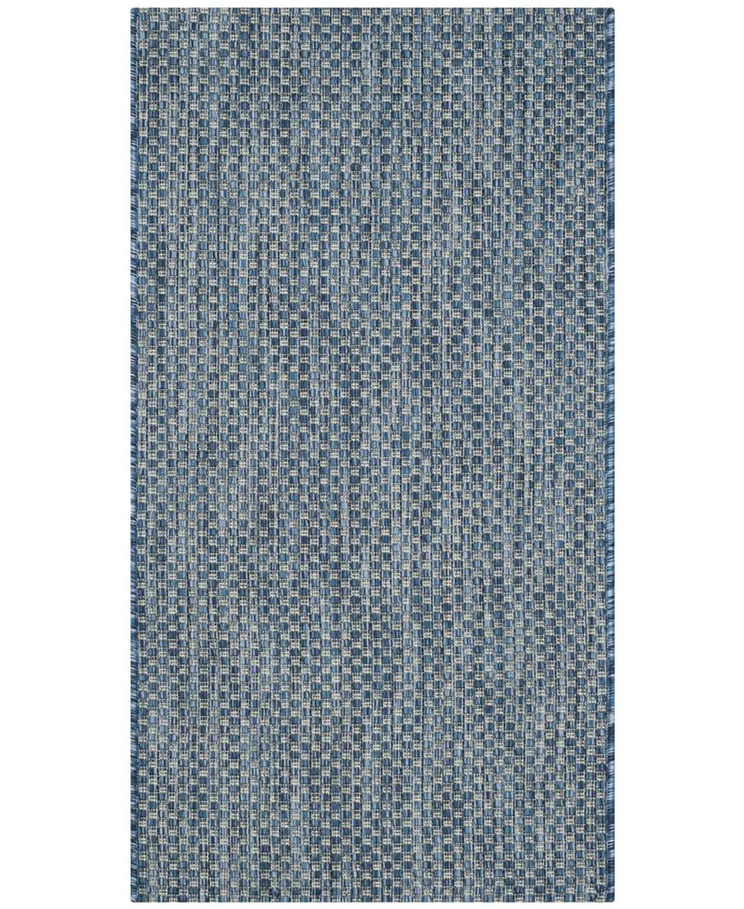 Safavieh Courtyard CY8521 Navy and Gray 2' x 3'7" Sisal Weave Outdoor Area Rug