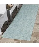 Safavieh Courtyard CY8522 Aqua 2'3" x 12' Runner Outdoor Area Rug