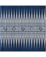 Safavieh Evoke EVK226 Royal and Ivory 6'7" x 6'7" Square Area Rug