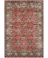 Safavieh Bijar BIJ632 Red and Royal 6'7" x 9' Area Rug