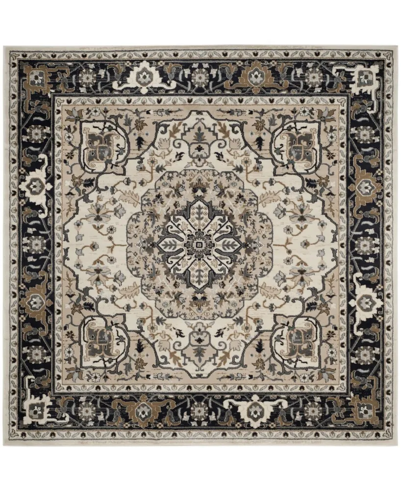 Safavieh Lyndhurst LNH334 Cream and Navy 7' x 7' Square Area Rug