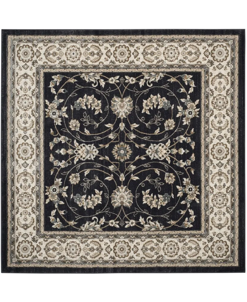 Safavieh Lyndhurst LNH340 Anthracite and Cream 7' x 7' Square Area Rug