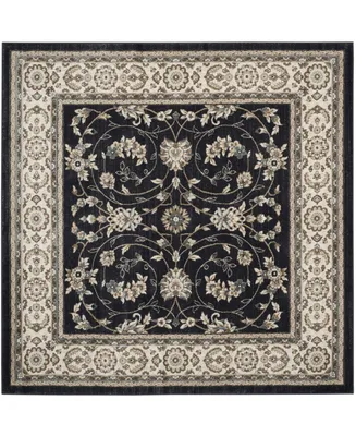 Safavieh Lyndhurst LNH340 Anthracite and Cream 7' x 7' Square Area Rug