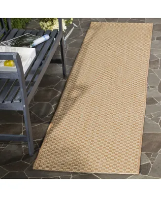 Safavieh Courtyard CY8653 Natural and Cream 2'3" x 12' Sisal Weave Runner Outdoor Area Rug