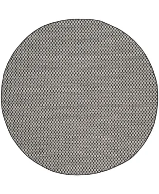 Safavieh Courtyard CY8653 Light and Light Gray 6'7" x 6'7" Sisal Weave Round Outdoor Area Rug