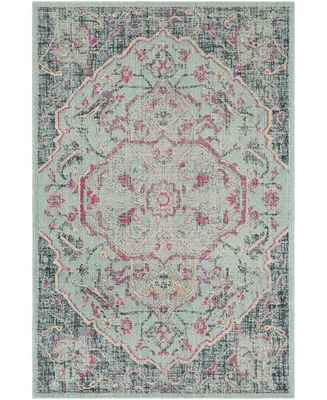 Safavieh Artisan ATN501 Light Blue and Navy 5'1" x 7'6" Area Rug