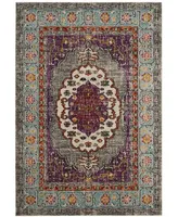 Safavieh Monaco MNC246 Violet and Light Blue 6'7" x 9'2" Area Rug