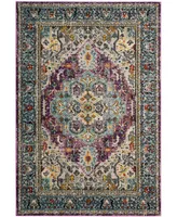 Safavieh Monaco MNC251 Violet and Light Blue 4' x 5'7" Area Rug