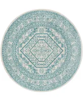 Safavieh Adirondack Ivory and Teal 6' x 6' Round Area Rug