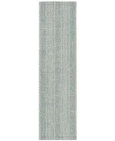 Safavieh Courtyard CY8736 Light Grey and Aqua 2'3" x 8' Sisal Weave Runner Outdoor Area Rug