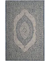 Safavieh Courtyard CY8751 Light Gray and 2'7" x 5' Sisal Weave Outdoor Area Rug