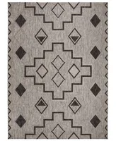 Safavieh Courtyard CY8533 Gray and Black 9' x 12' Outdoor Area Rug